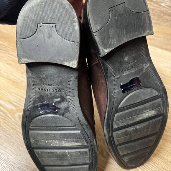 Cole Haan Men 10.5 M Lenox Hill Split Toe Oxfords Shoes Brown Leather C11628 - Picture 4 of 6